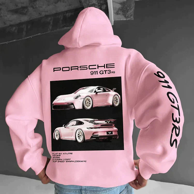 Herr Racingtryck Huvtröja | Grafik Pullover