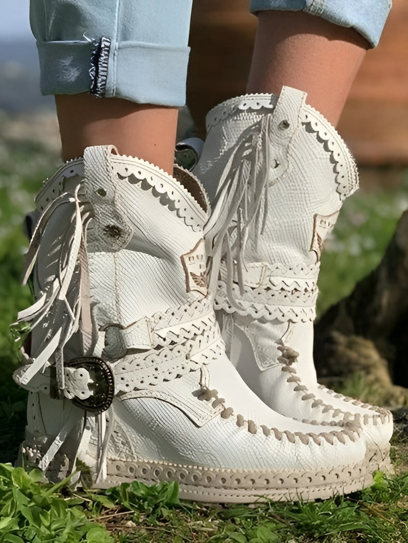 Dam Boho Västra Fransstövlar