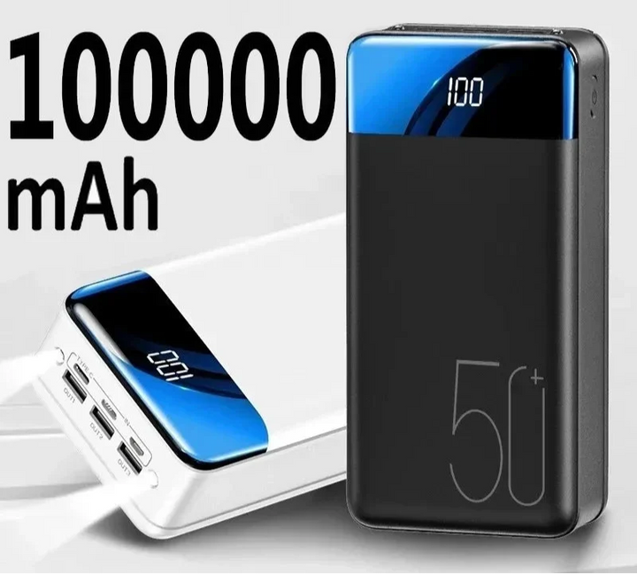 100,000mAh Powerbank | Snabbladdning Resebatteri