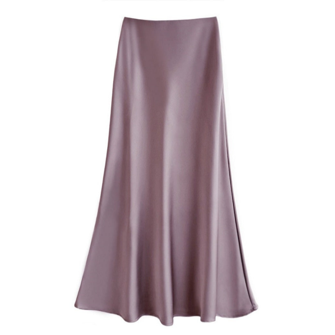 Dam Siden Stil Kjol | Eleganta Midikjol