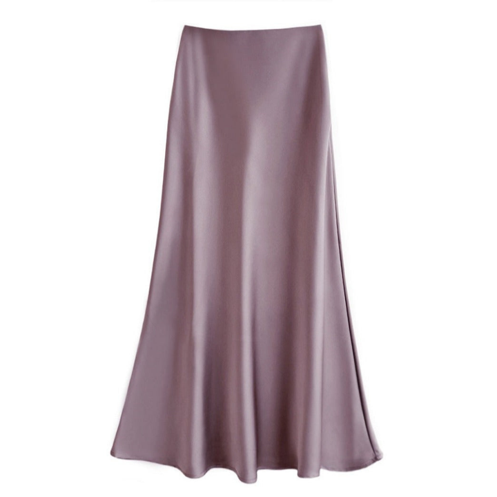 Dam Siden Stil Kjol | Eleganta Midikjol
