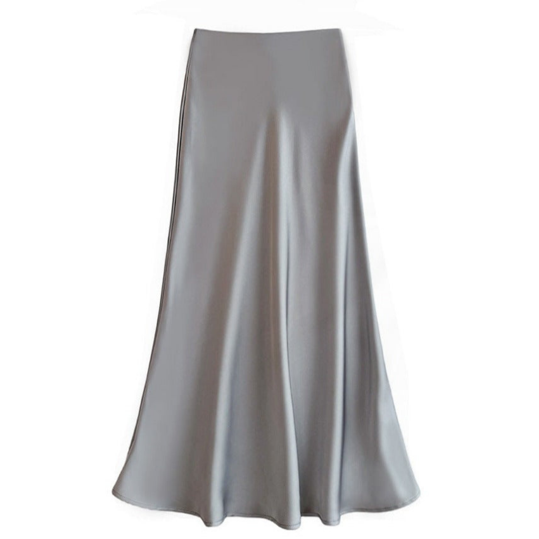 Dam Siden Stil Kjol | Eleganta Midikjol