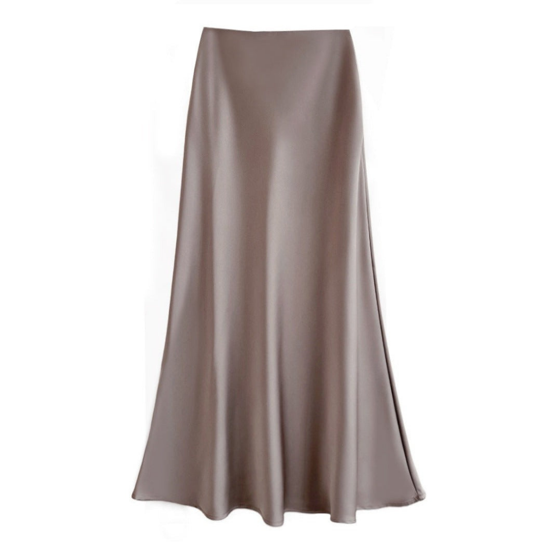 Dam Siden Stil Kjol | Eleganta Midikjol