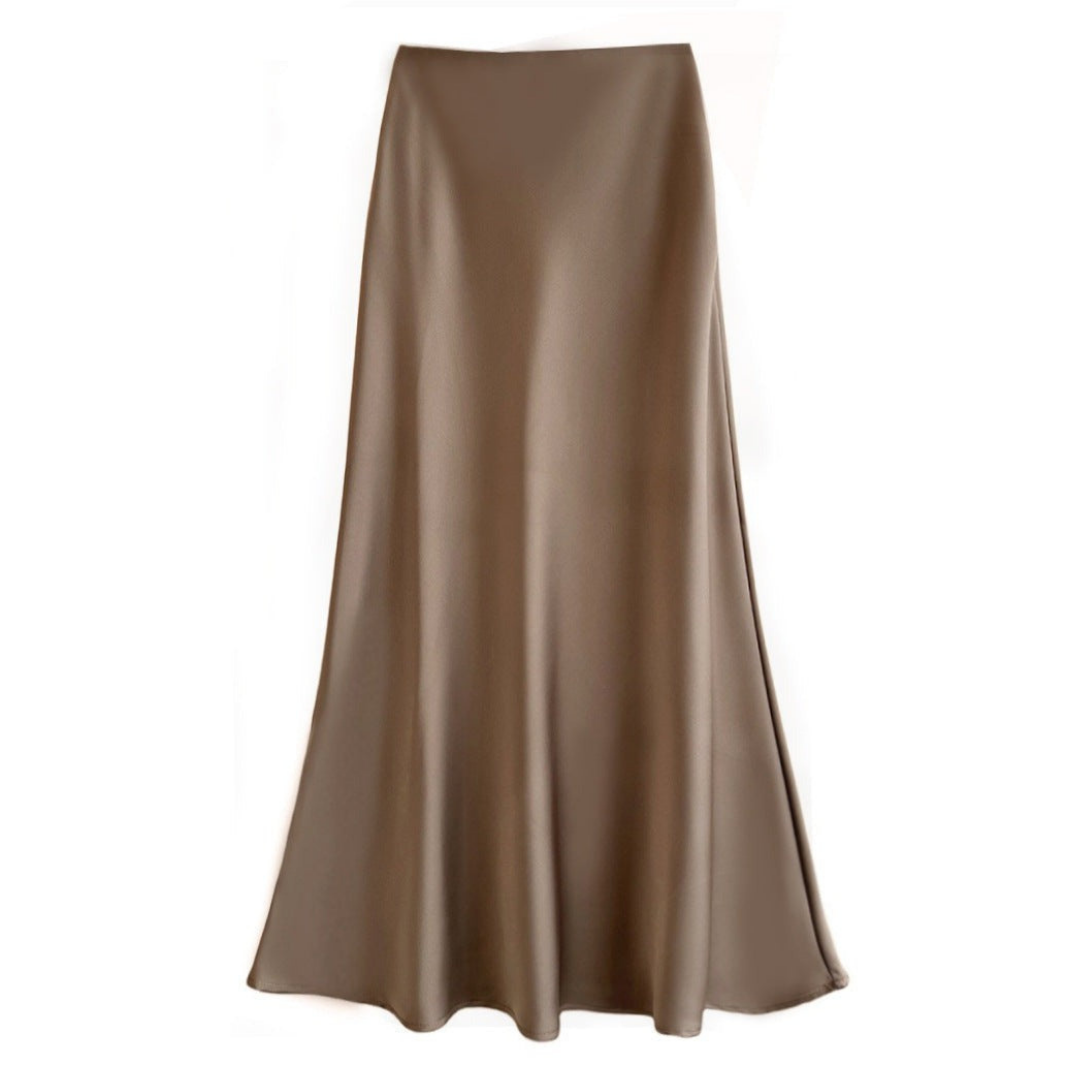 Dam Siden Stil Kjol | Eleganta Midikjol