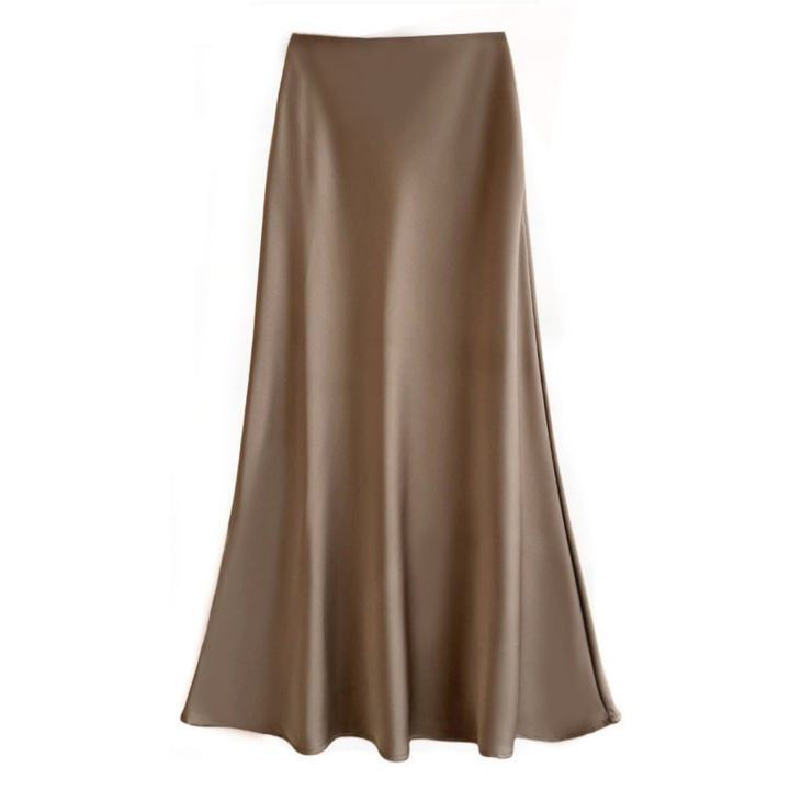 Dam Siden Stil Kjol | Eleganta Midikjol