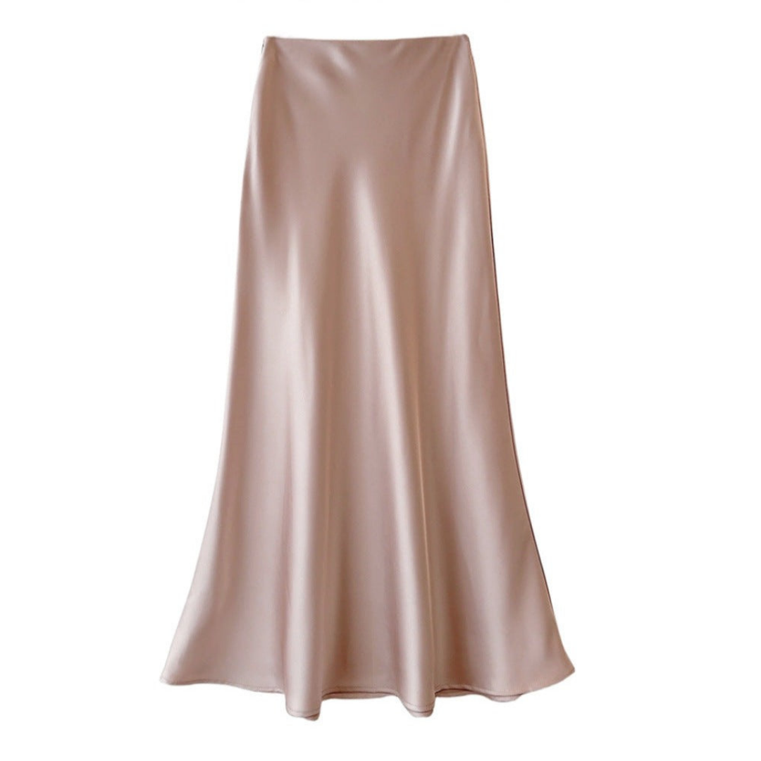Dam Siden Stil Kjol | Eleganta Midikjol
