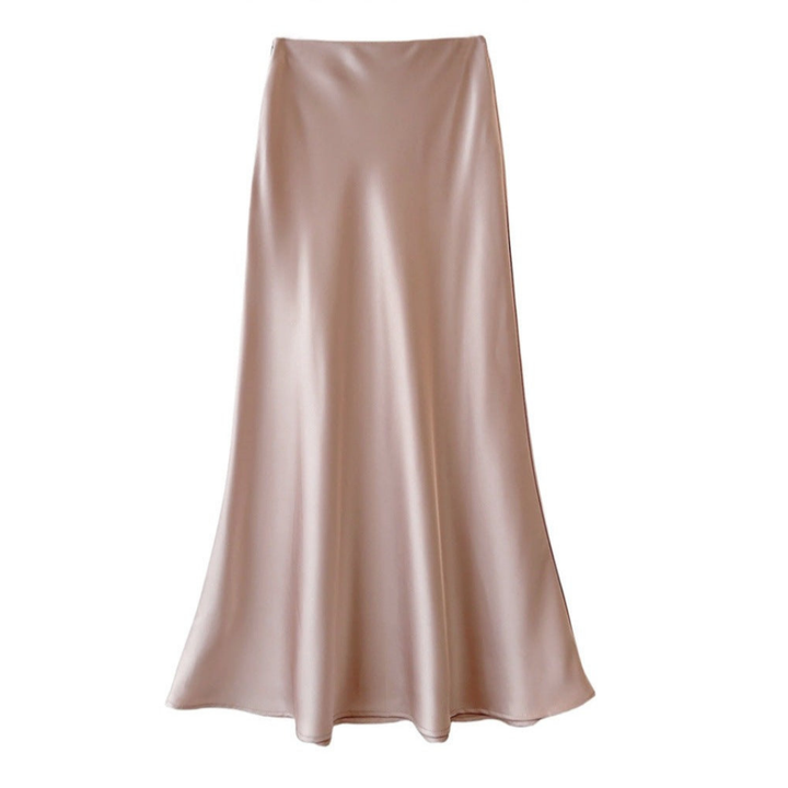 Dam Siden Stil Kjol | Eleganta Midikjol
