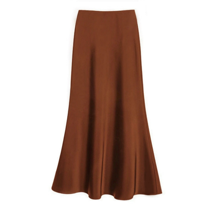 Dam Siden Stil Kjol | Eleganta Midikjol
