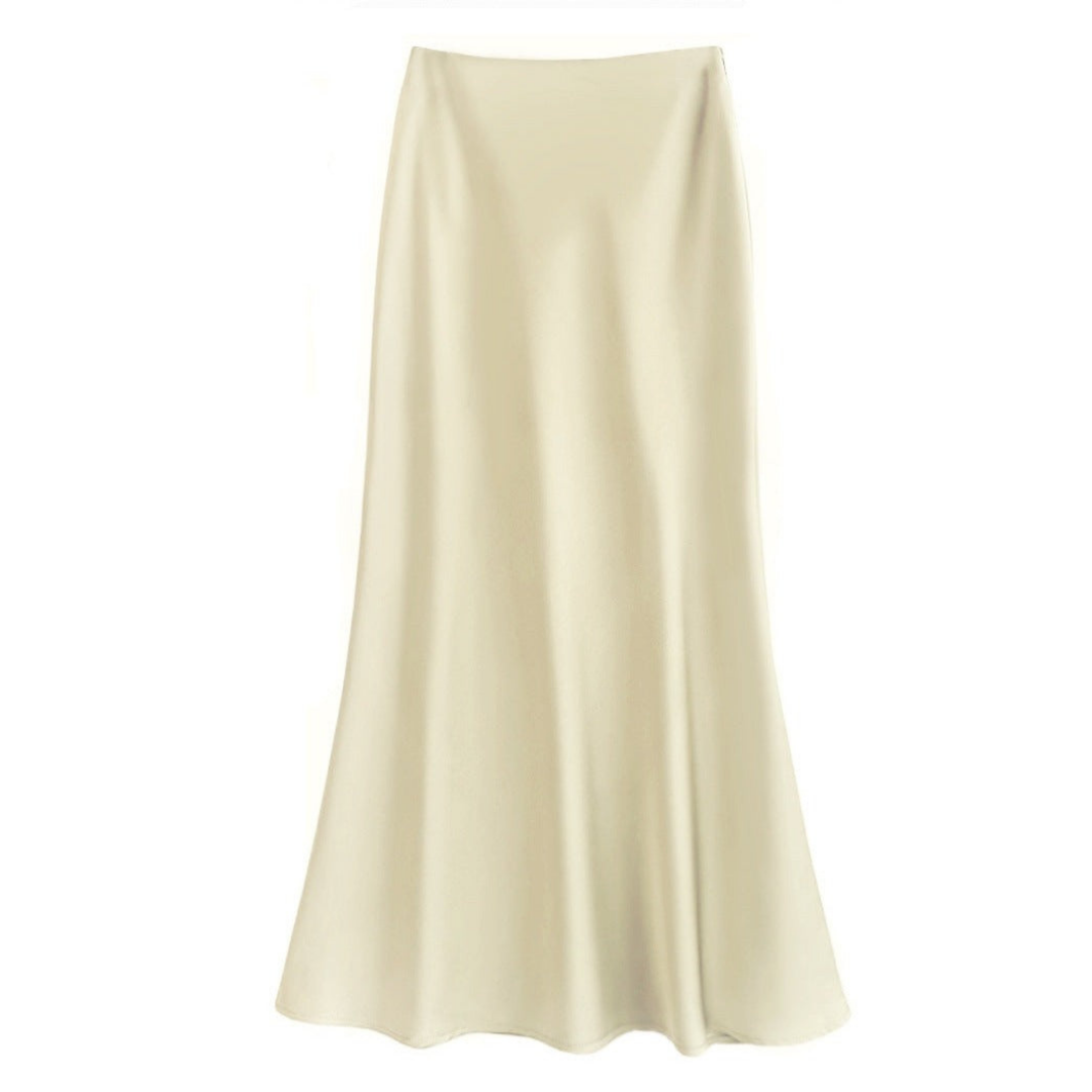 Dam Siden Stil Kjol | Eleganta Midikjol