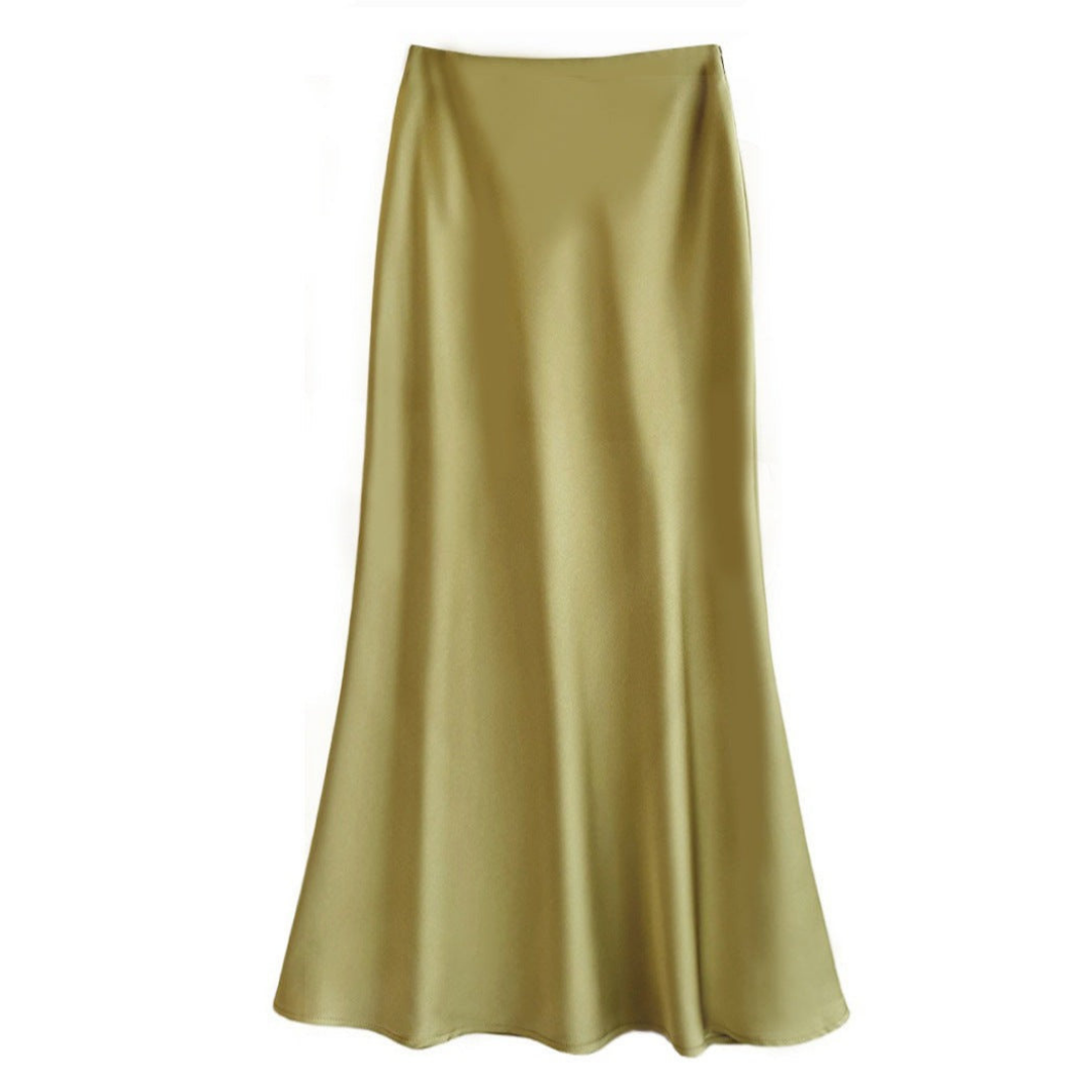 Dam Siden Stil Kjol | Eleganta Midikjol