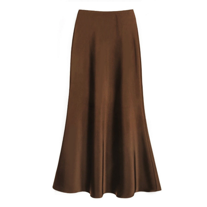 Dam Siden Stil Kjol | Eleganta Midikjol