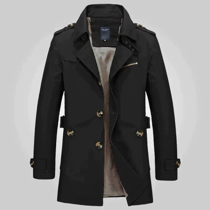 Herr Klassisk Trenchcoat | Formell och Avslappnade Ytterkläder