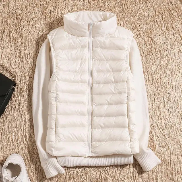 Dam Ultra-Lätt Dun Stil Väst | Varm Packbar