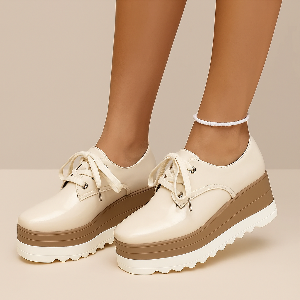 Dam Glans Platformskor | Eleganta
