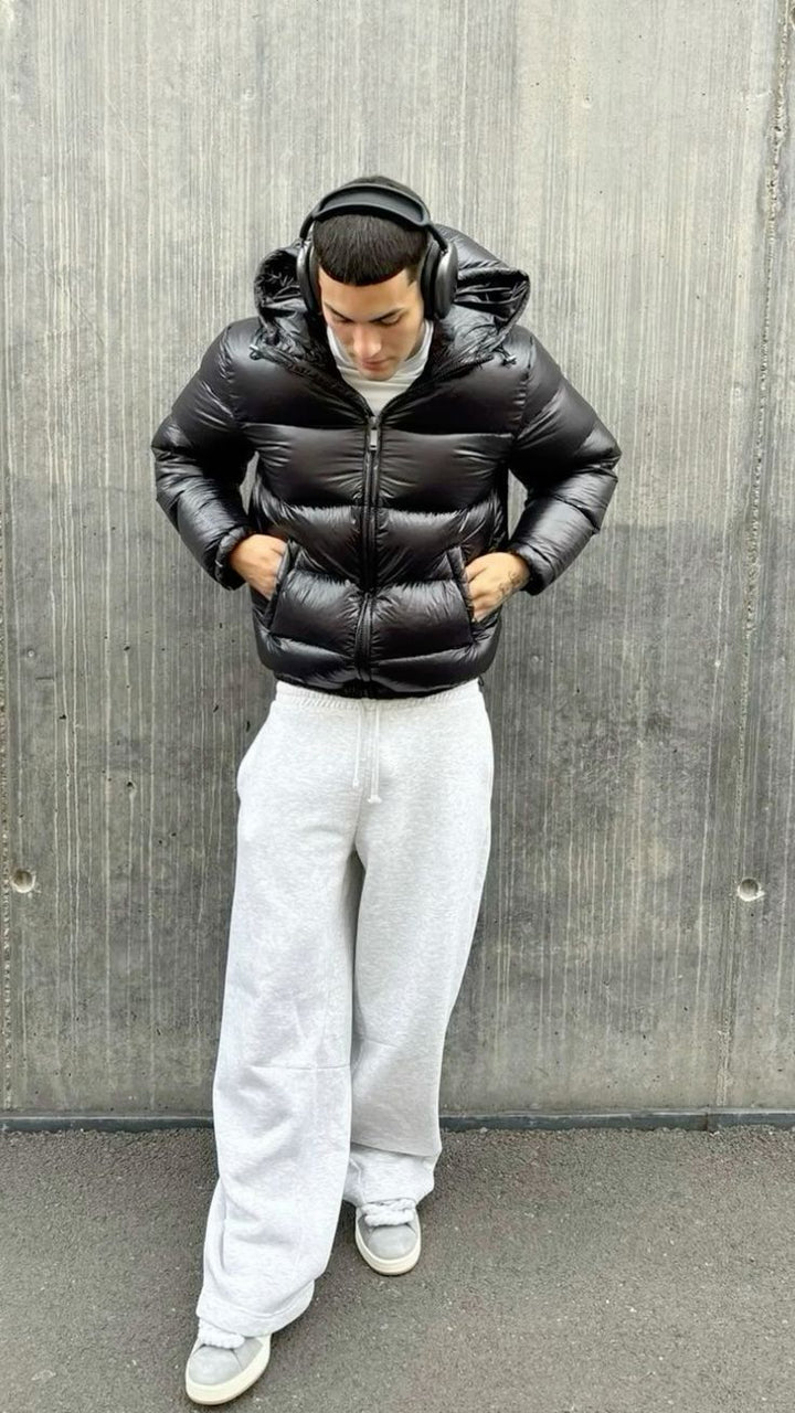 Herr Sherpa-Fodrad Quiltad Vinterjacka