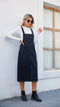 Dam Denimstil Midi Pinaforeklänning
