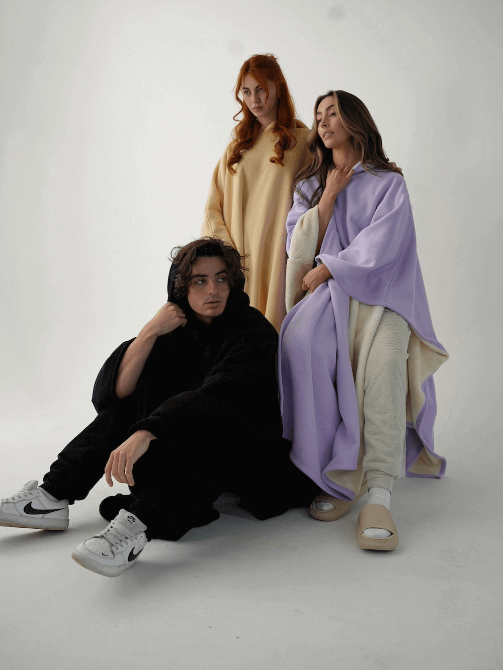 Överdimensionerad Komfort Avkoppling Pullover med Mjuk Fransk Frotté