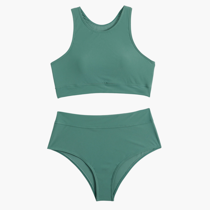 Dam Idrott Bikinisats | Bustier-Träningsbadkläder