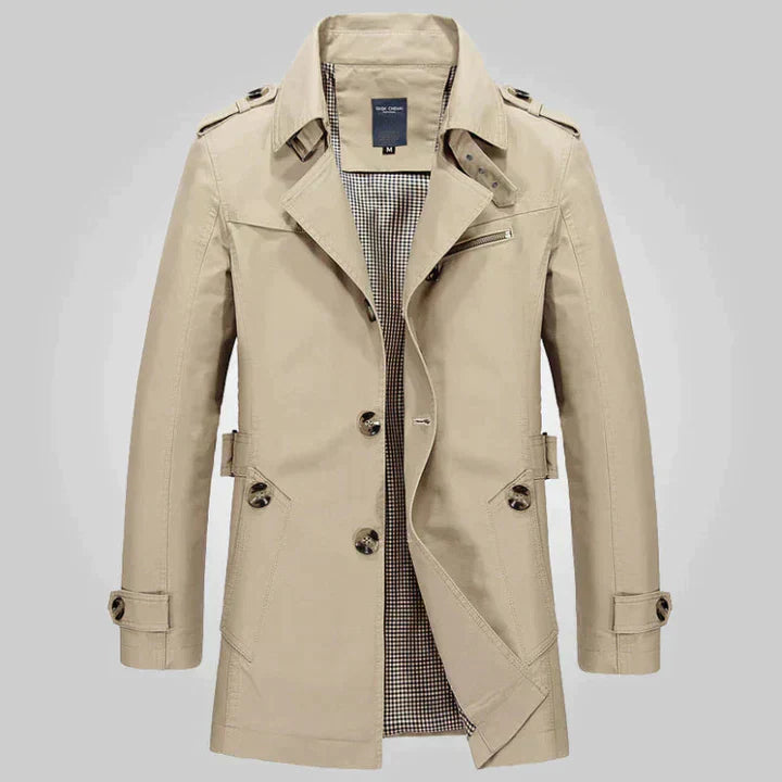 Herr Klassisk Trenchcoat | Formell och Avslappnade Ytterkläder