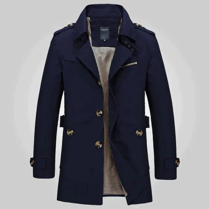 Herr Klassisk Trenchcoat | Formell och Avslappnade Ytterkläder