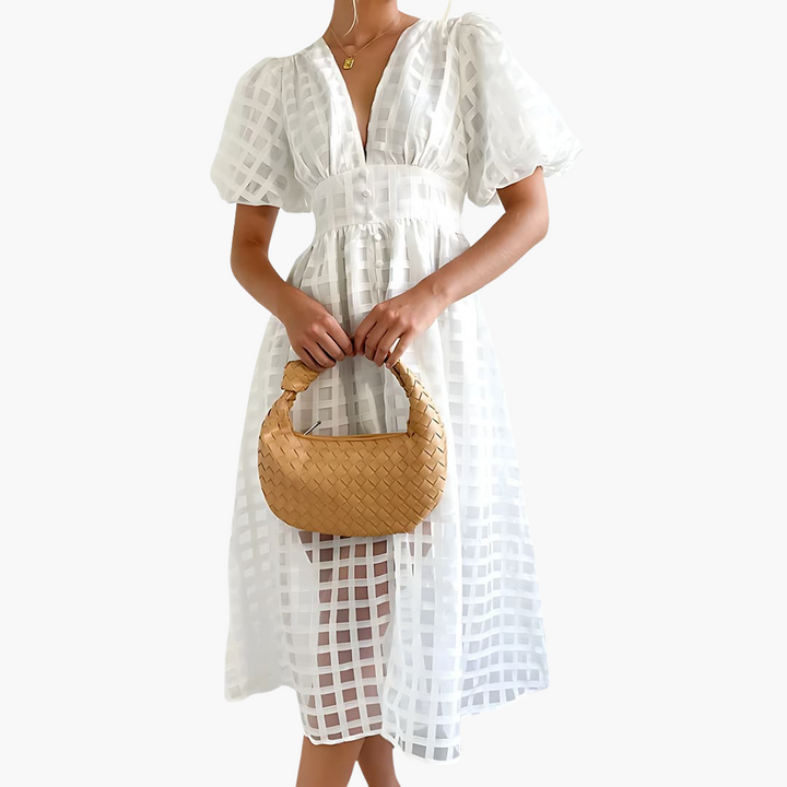Dam Midi-Sommarklänning | Chic Och Eleganta Klänning