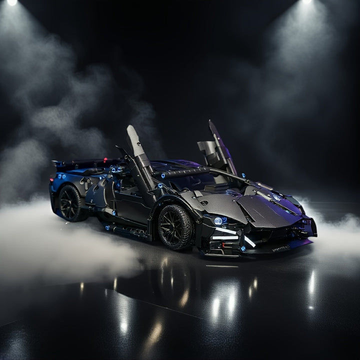 Svart Superbilsbyggset | Racerbils Modellsats