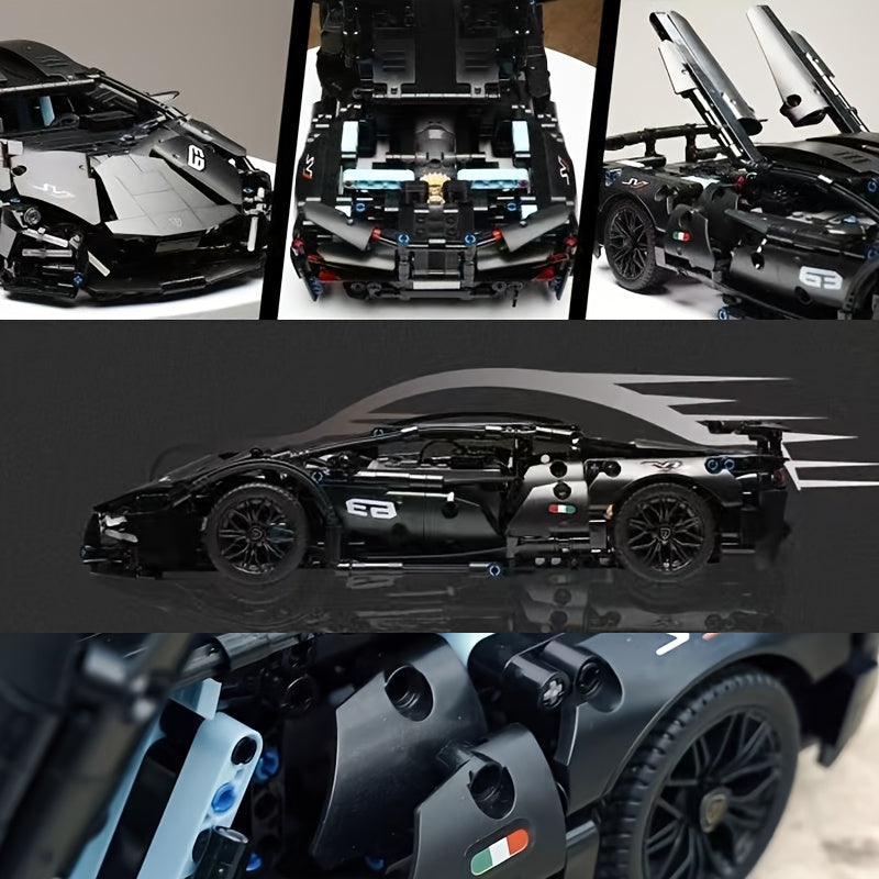 Svart Superbilsbyggset | Racerbils Modellsats