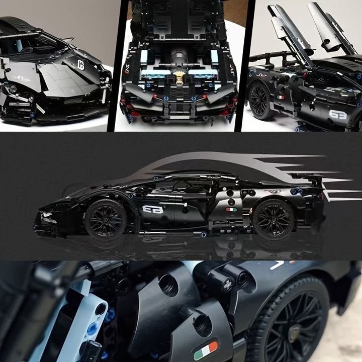 Svart Superbilsbyggset | Racerbils Modellsats