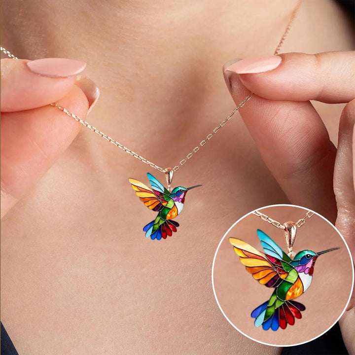 Färgglada Kolibri Halsband | Aurea Påstående Hänge