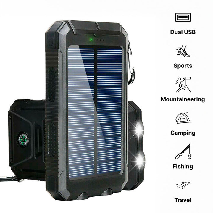 Sol Powerbank 50000mAh | Vattentät Utomhusladdare