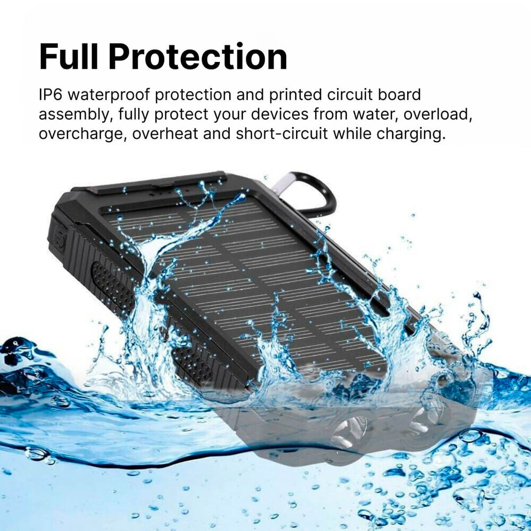 Sol Powerbank 50000mAh | Vattentät Utomhusladdare