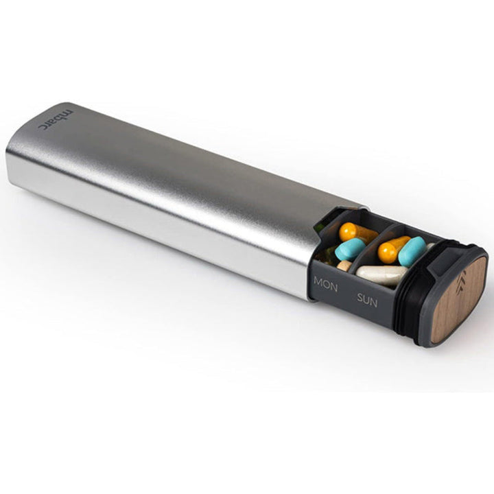 7-Dagars Pillerförvarare | Aluminium Och Trästil Resefodral