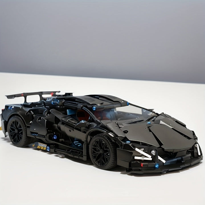 Svart Superbilsbyggset | Racerbils Modellsats