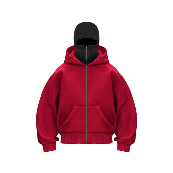 överdimensionerad Huvtröja med Ansiktsmask | Herr Streetwear-Tröja