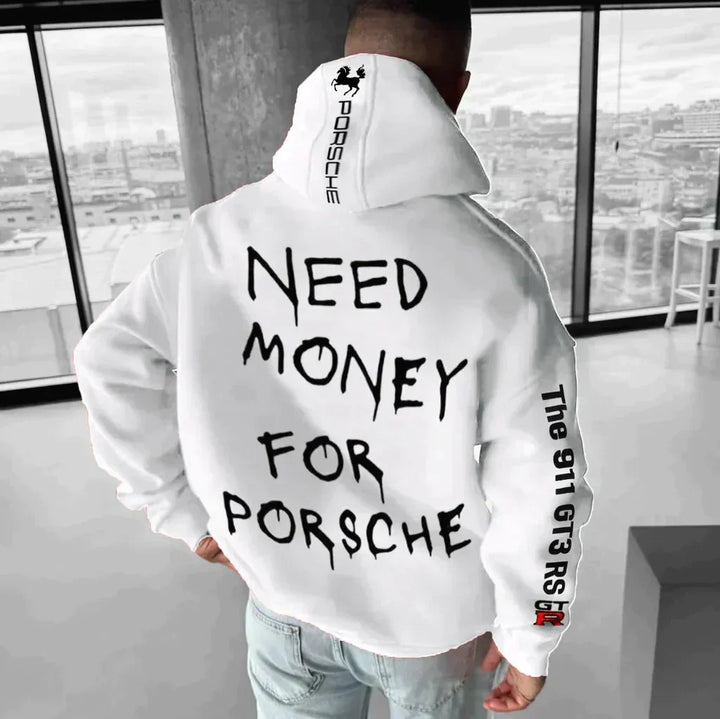 Herr Racingtryck Huvtröja | Grafik Pullover