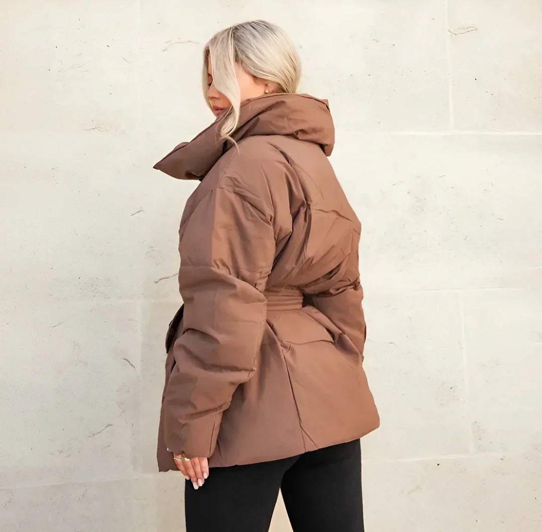 Eleganta Dam Quiltad Pufferjacka