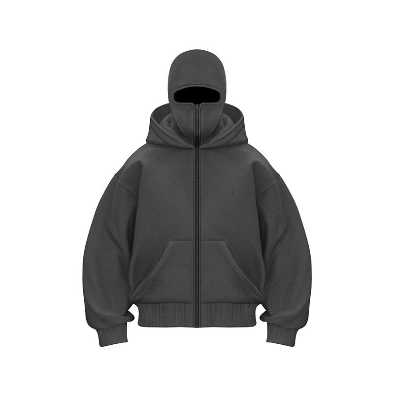 överdimensionerad Huvtröja med Ansiktsmask | Herr Streetwear-Tröja