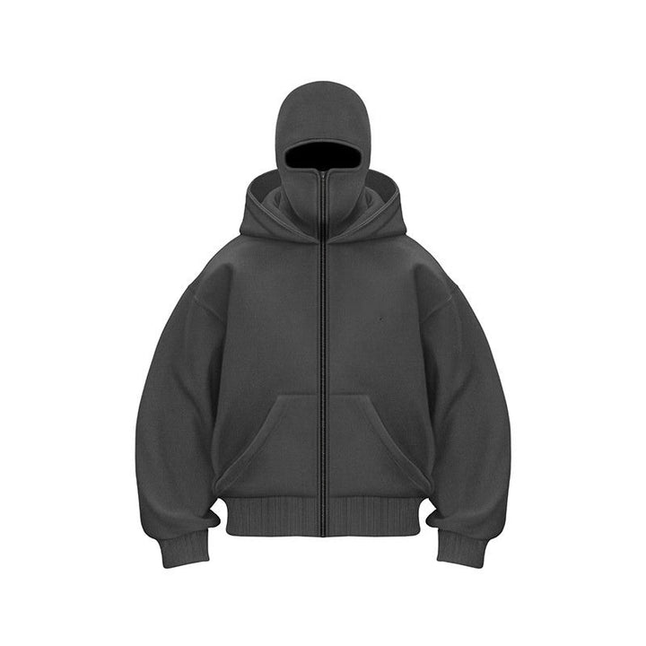 överdimensionerad Huvtröja med Ansiktsmask | Herr Streetwear-Tröja