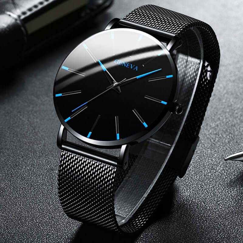 Ultratunt Män Minimalistiskt Armbandsur