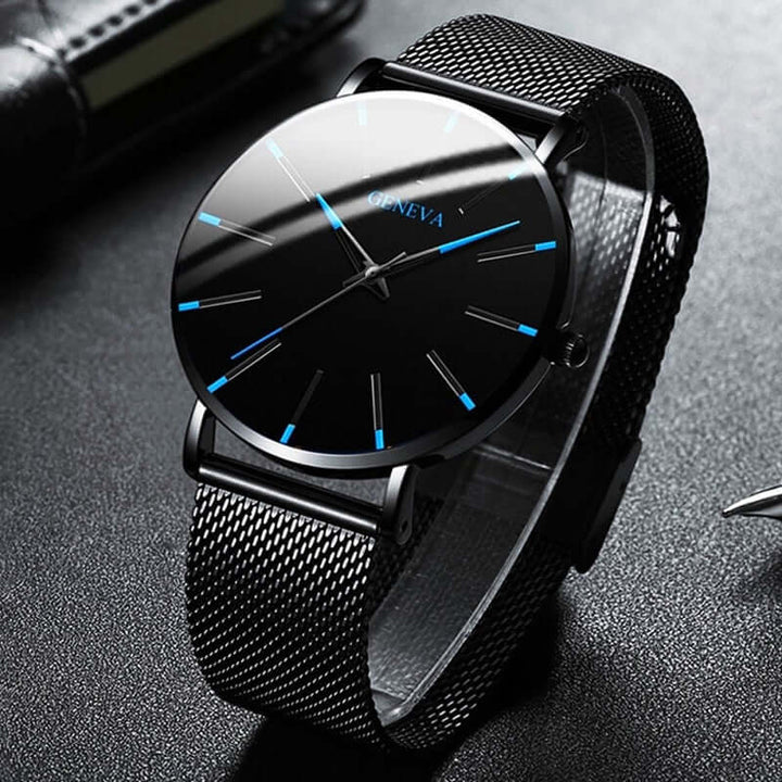 Ultratunt Män Minimalistiskt Armbandsur
