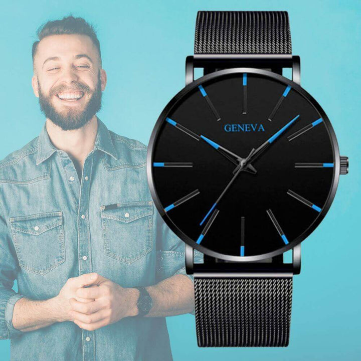 Ultratunt Män Minimalistiskt Armbandsur