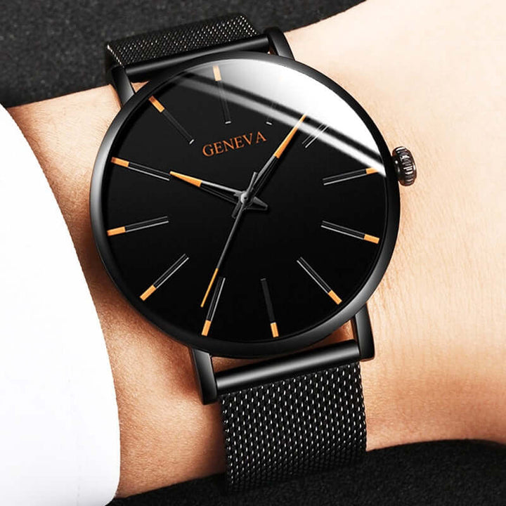 Ultratunt Män Minimalistiskt Armbandsur