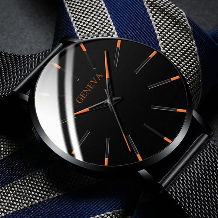 Ultratunt Män Minimalistiskt Armbandsur