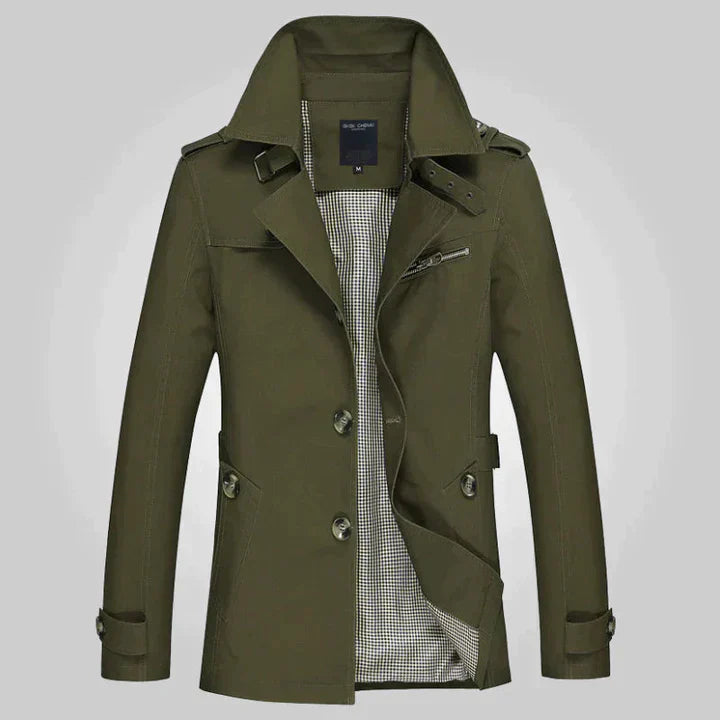 Herr Klassisk Trenchcoat | Formell och Avslappnade Ytterkläder