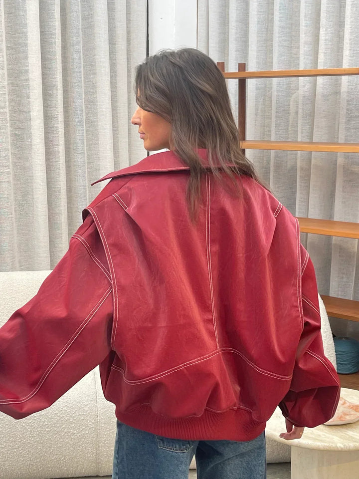 Dam Överdimensionerad Jacka | Gatestil Vardags Komfort
