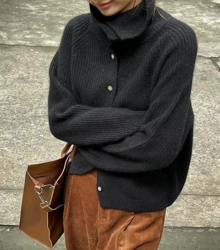 Verlora Ullblandning Turtleneck | Mysig Hög-Hals Sticka Pullover