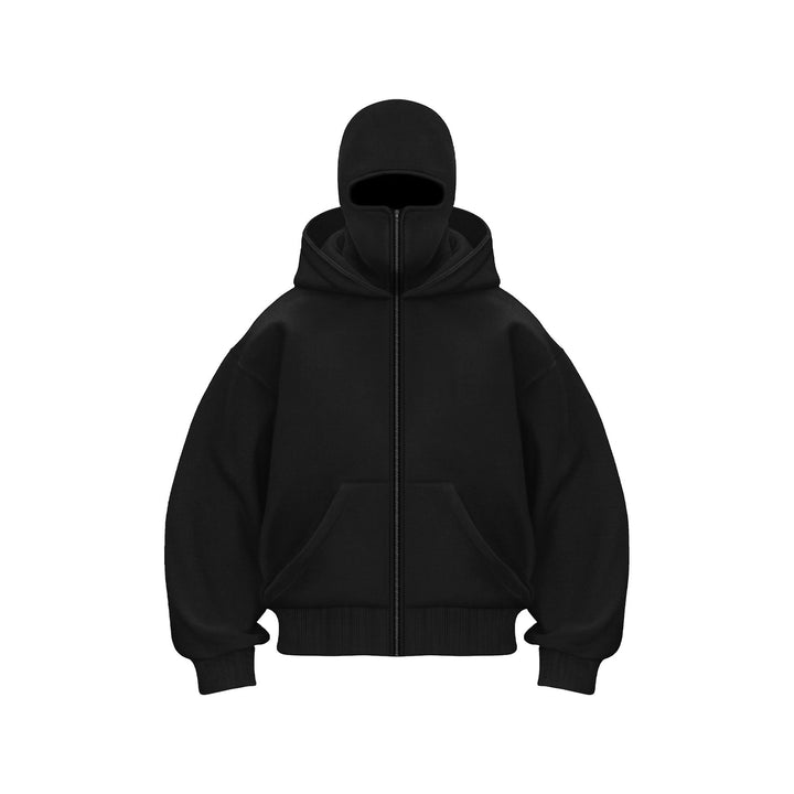överdimensionerad Huvtröja med Ansiktsmask | Herr Streetwear-Tröja