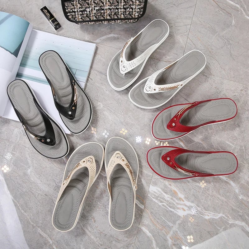 Dam Ortopediska Flip-Flop Tofflor | Promenadsandaler Med Mjuk Sula