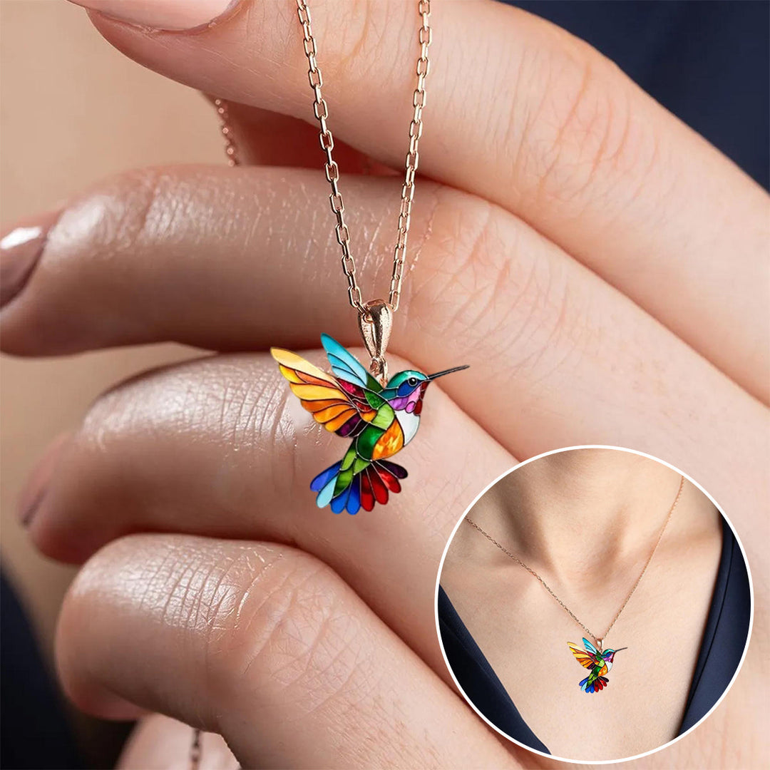 Färgglada Kolibri Halsband | Aurea Påstående Hänge
