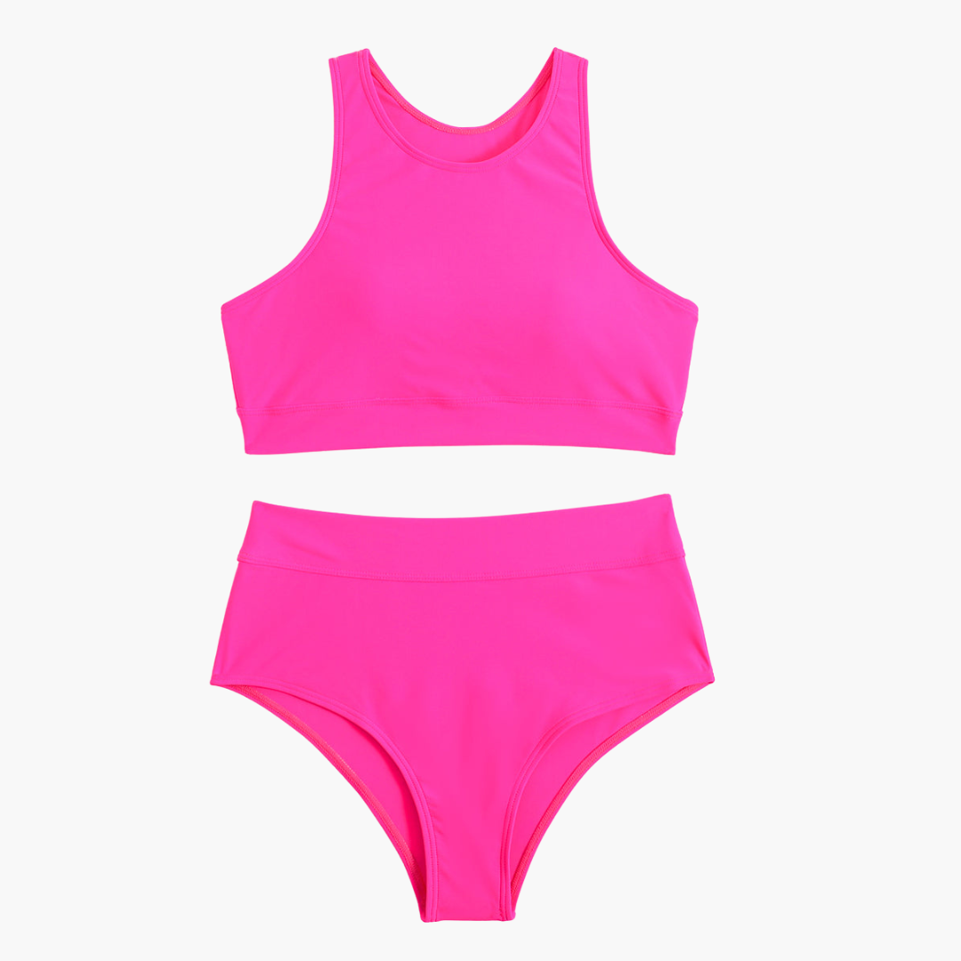Dam Idrott Bikinisats | Bustier-Träningsbadkläder